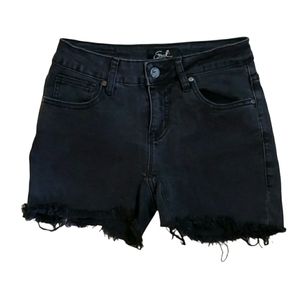 Earl Jeans Cut-Off Jean Shorts Women's Size 0 Black Denim